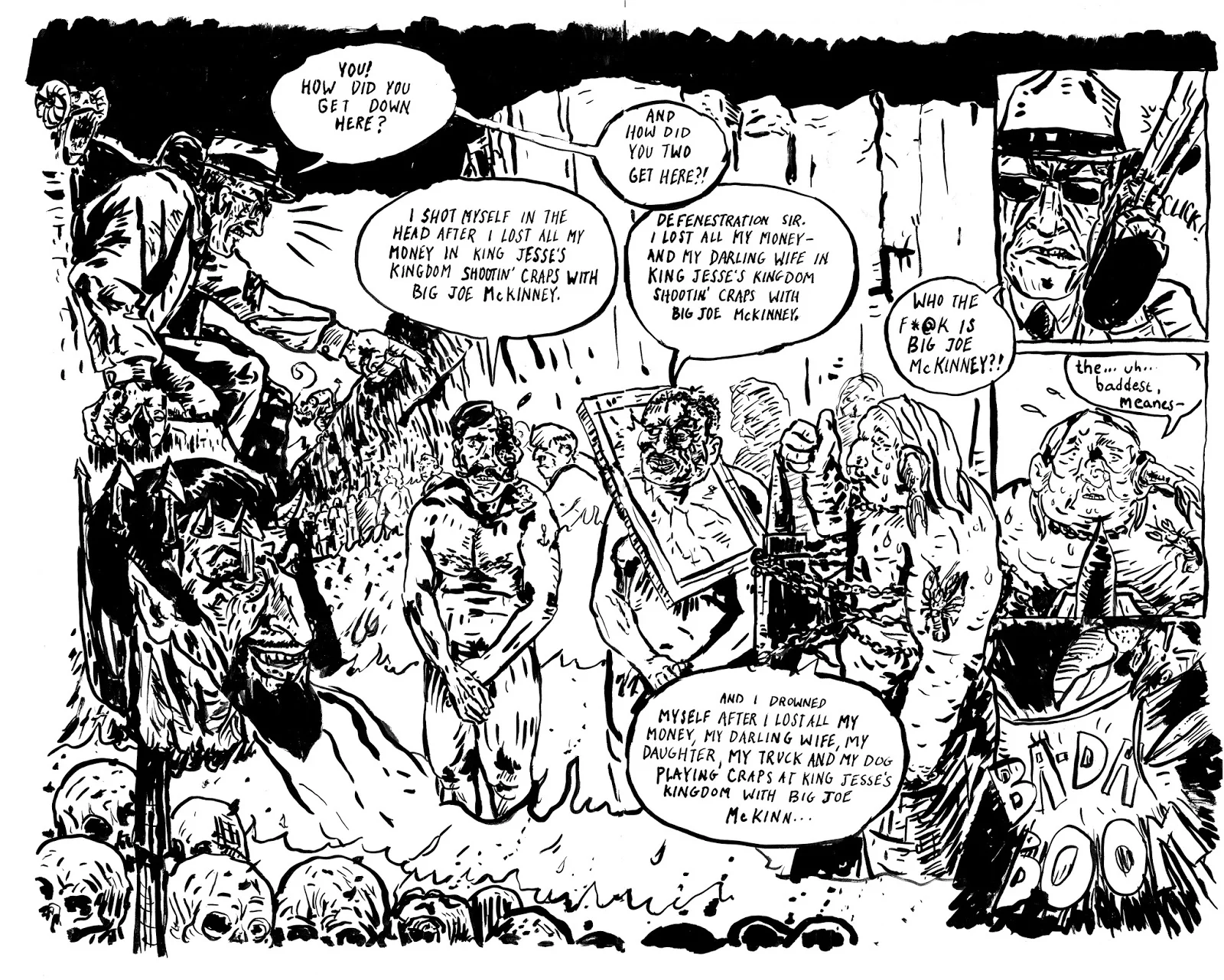 Two page spread of Stack O' Lee comic