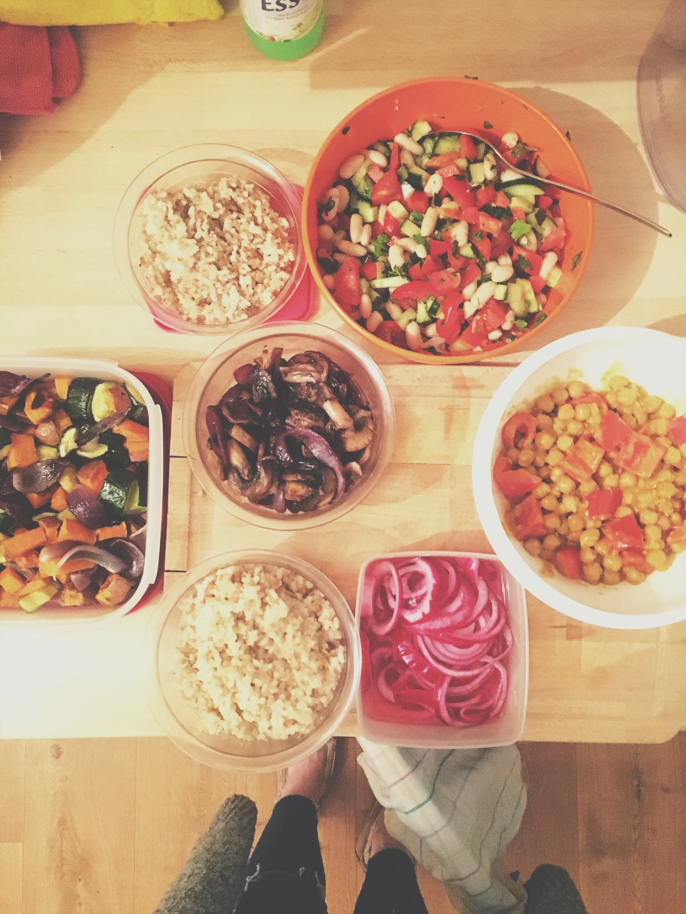 Pickled Onions (bottom right) are a game changer, in my opinion. Take the two minutes to make them, and every grain bowl, salad or sandwich you make can write me fan mail later…