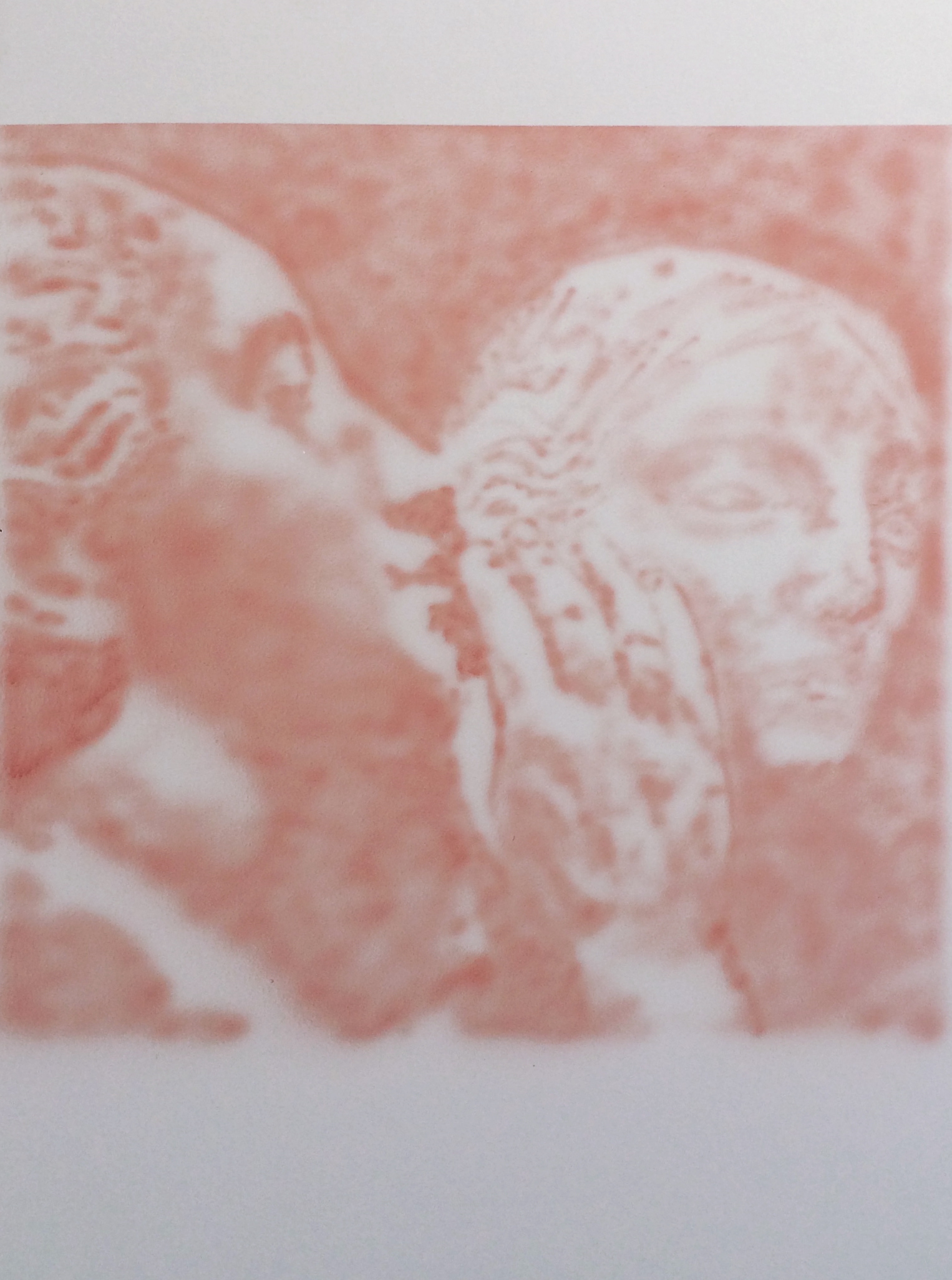 Daniel Long, Concrete Turned to Stone , 2015, acrylic on panel, 48 x 35″