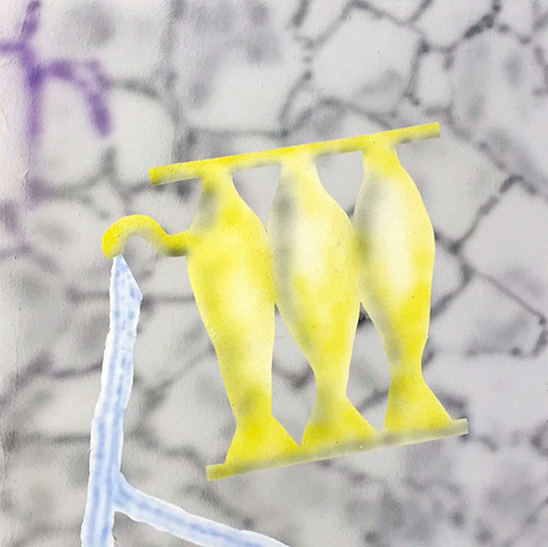 Daniel Long, Key Turned , 2015, acrylic on panel, 24 x 24″