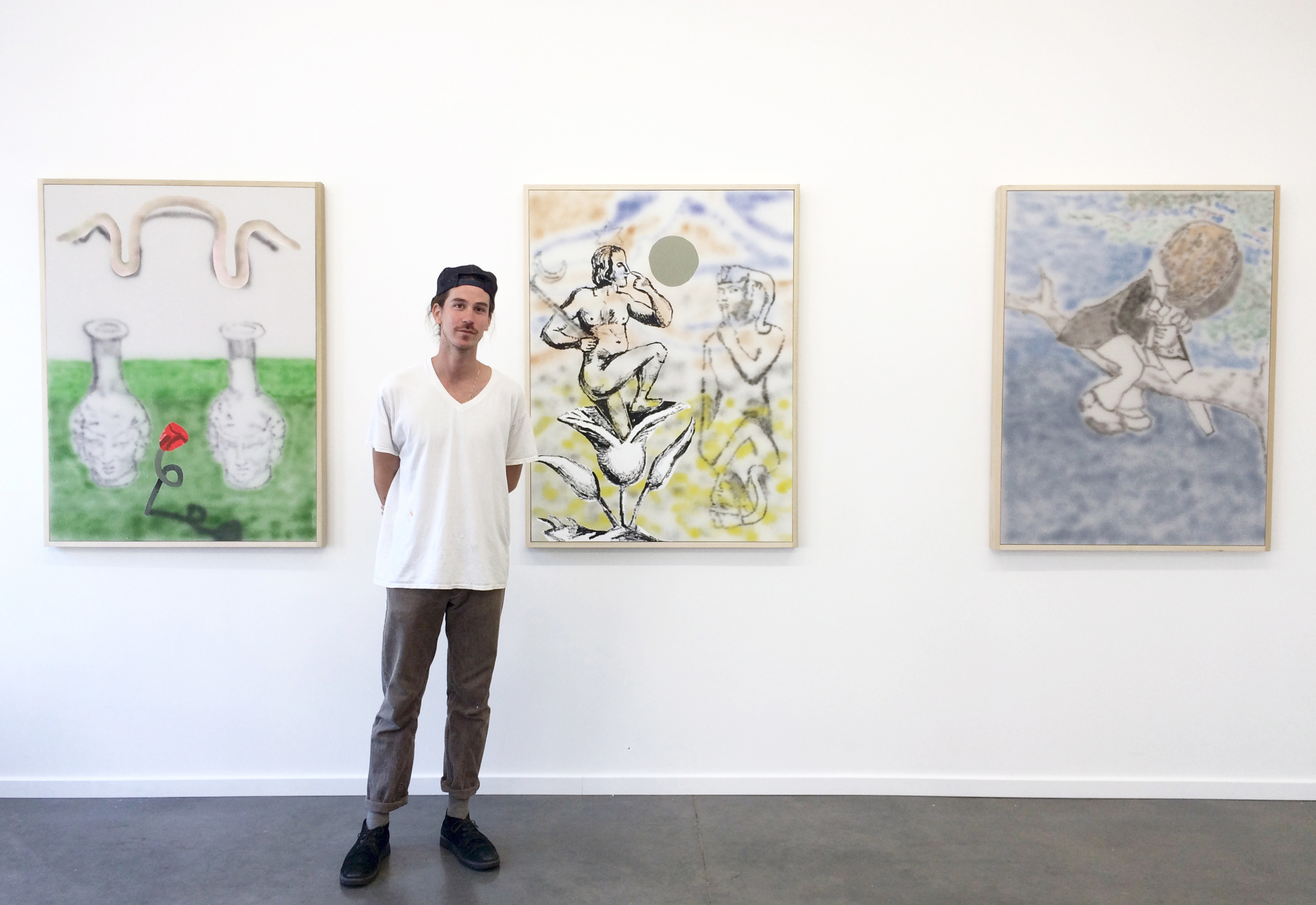 Daniel with his exhibition, A Peanut in a Suit Is a Peanut Nonetheless