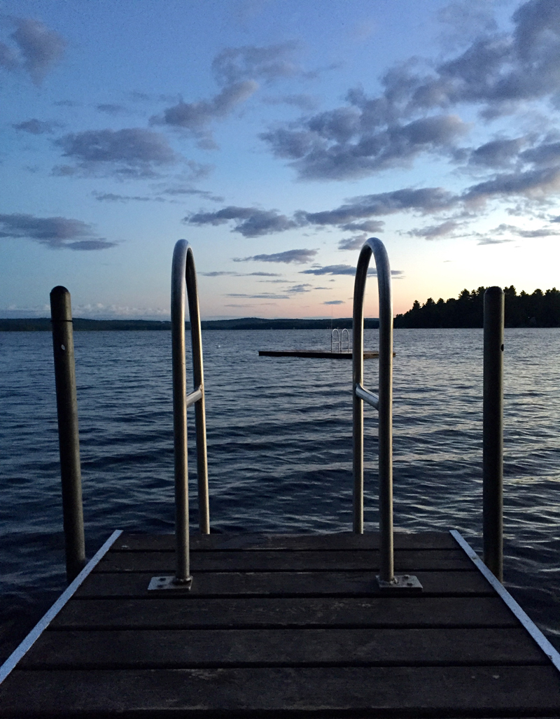 Lake Wesserunsett at sunrise