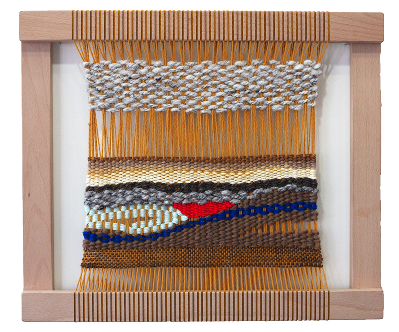 Ochre Weaving on Loom