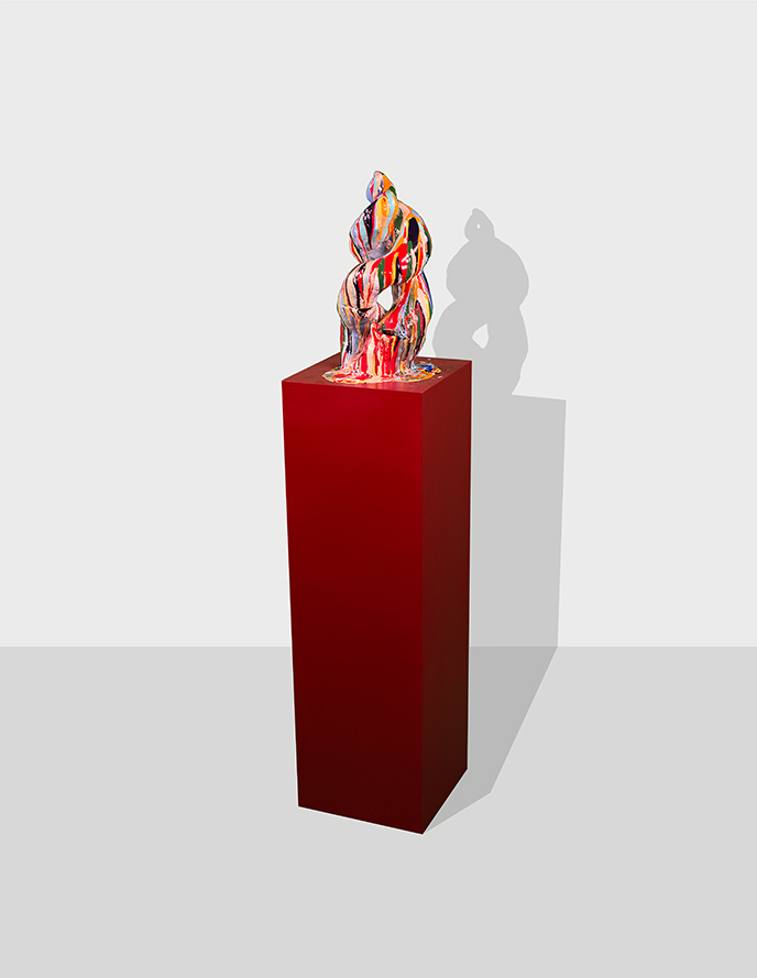 Delaney Allen, Figure 4.3, c eramic, plexiglass, acrylic paint, spray paint, Epoxy, 2016