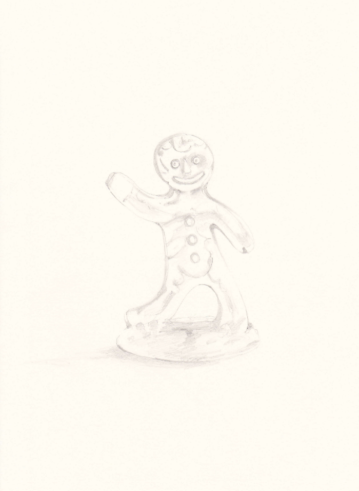 Untitled , 2014, graphite and ink on paper, 7 x 5"