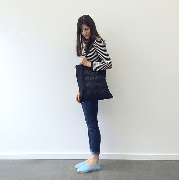 Tote bag by MODERNWOMEN LA, modeled by Emma 