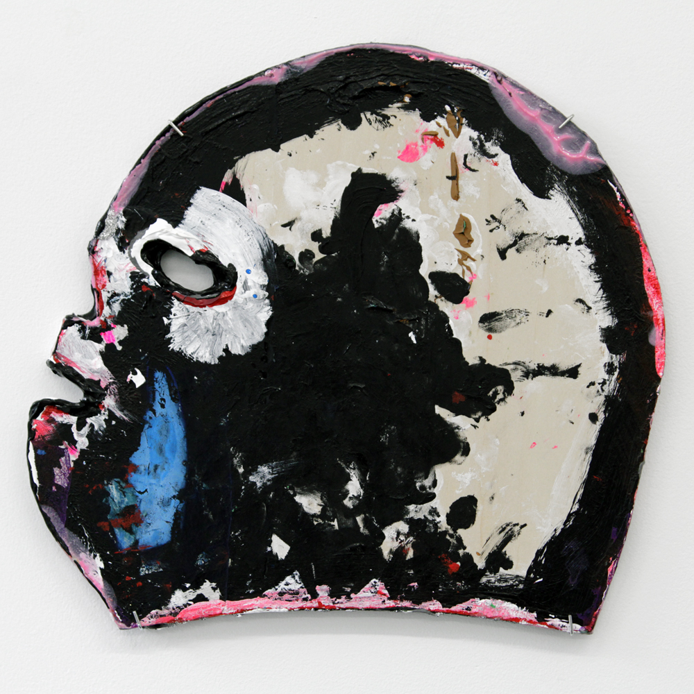 Victor Maldonado, Lucha Mask II , 2016, acrylic on wood10.5 x 11.5”