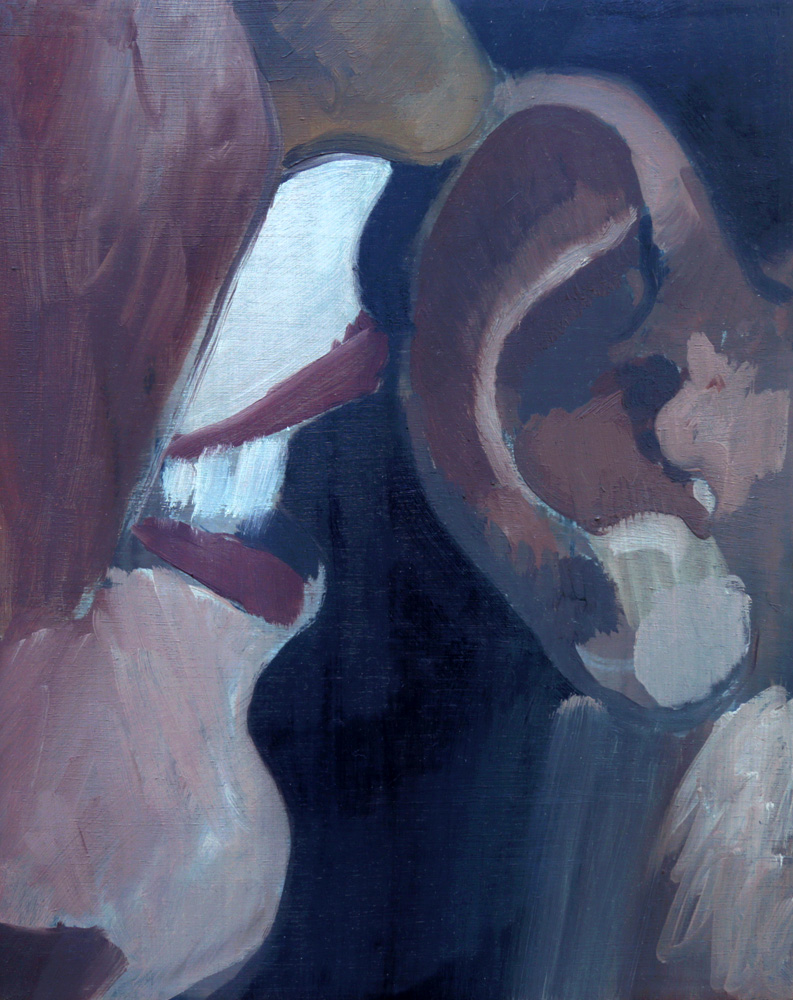 Secret Joke , 2016, oil on panel, 10 x 8"