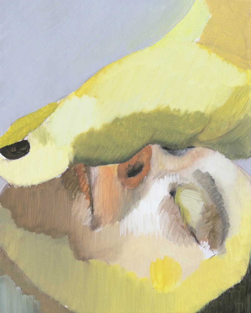 Toe , 2017, oil on panel, 10 x 8"