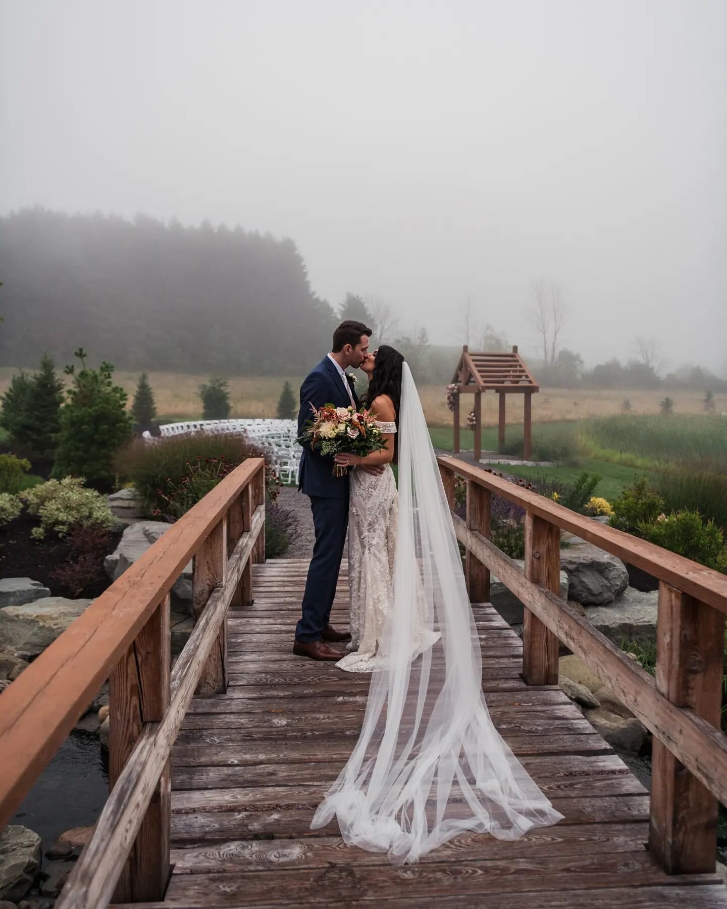 &mdash; we never saw the sun on their wedding day, but dang did these two look incredible!!! The most perfect moody, foggy day filled with so much love🤍