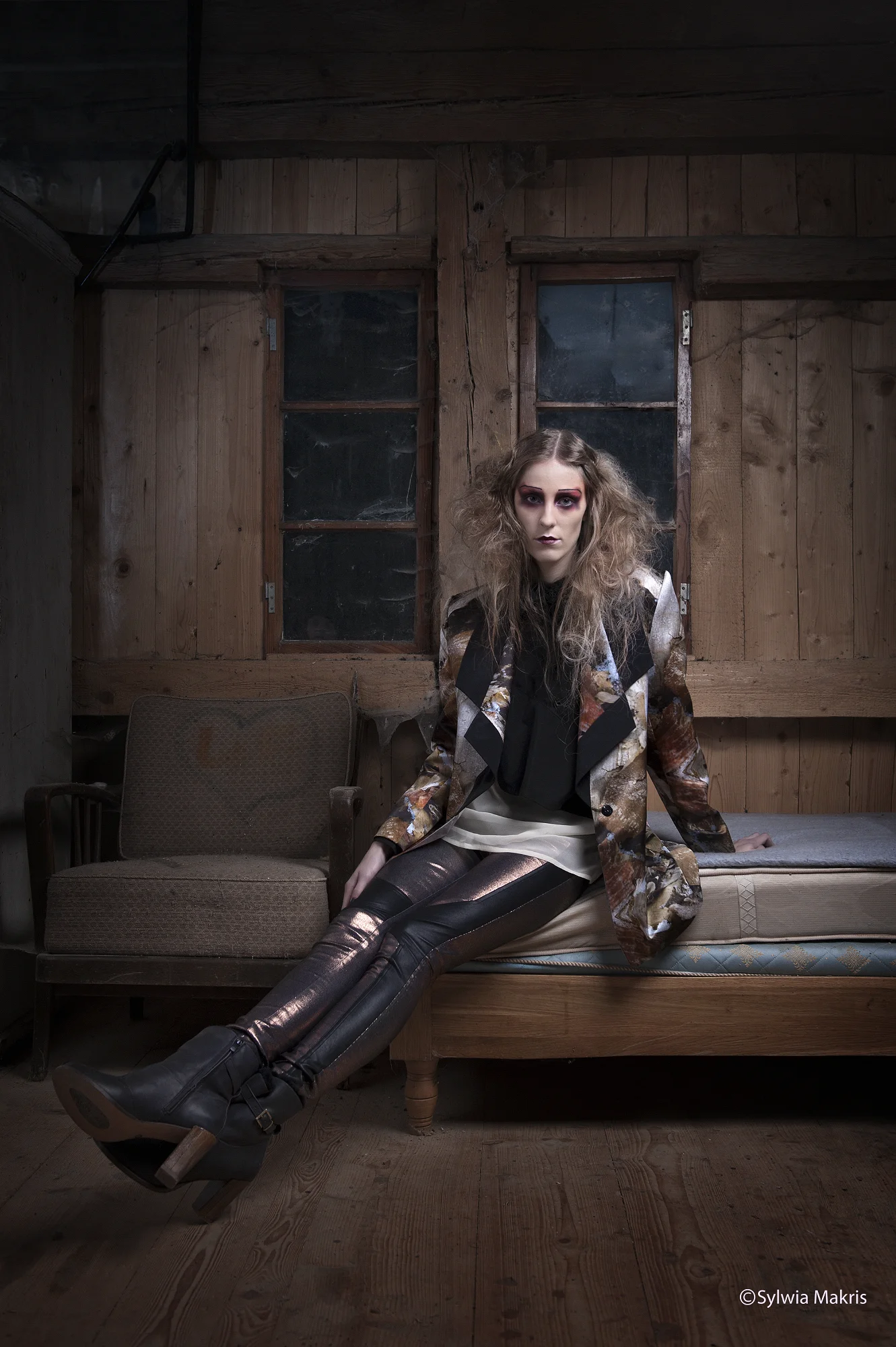 Rebekka Ruetz's Fashion Designs using my artwork at MBFW 2015 in Berlin. Picture by Sylwia Makris.