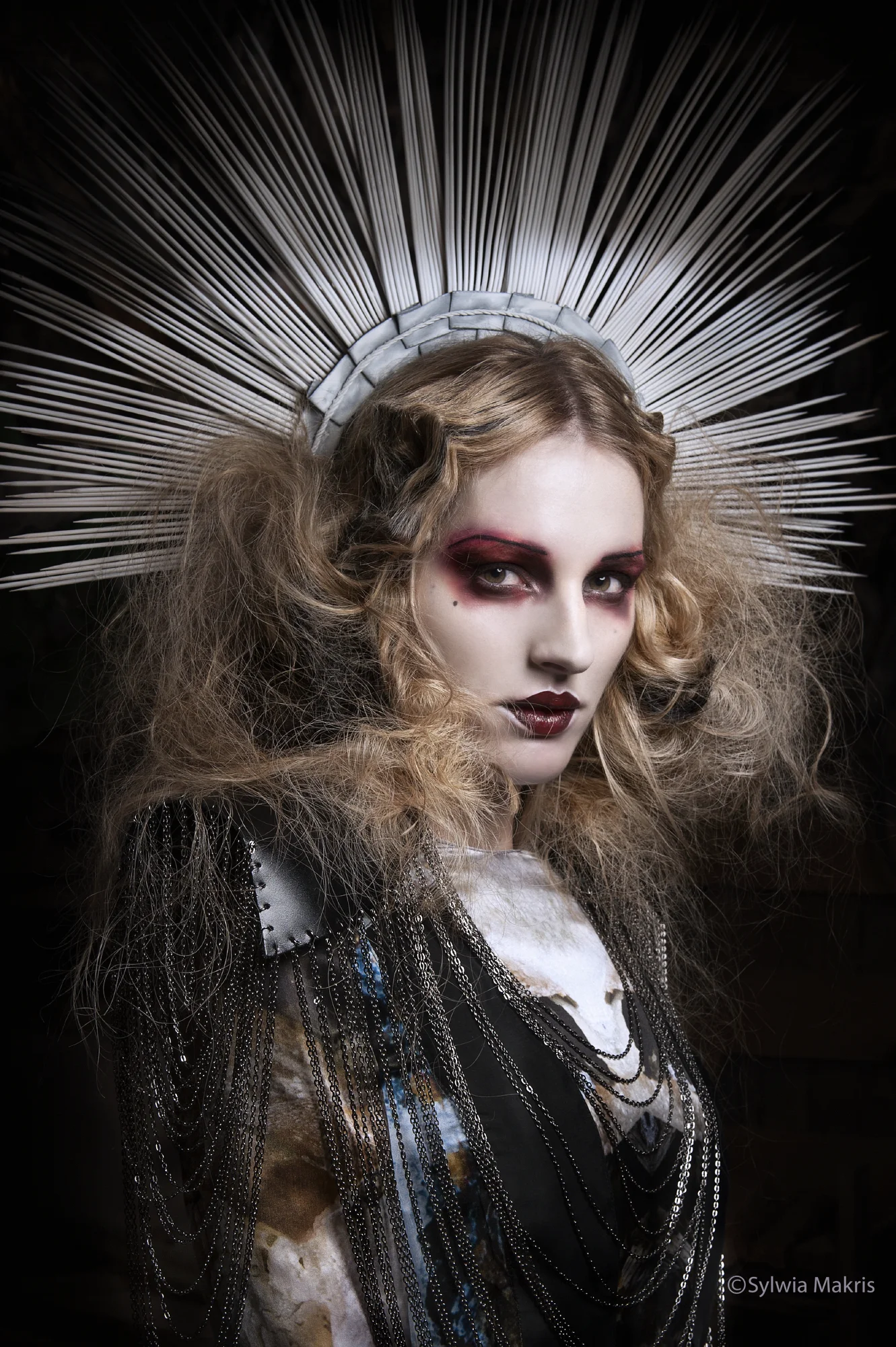 Rebekka Ruetz's Fashion Designs using my artwork at MBFW 2015 in Berlin. Picture by Sylwia Makris.