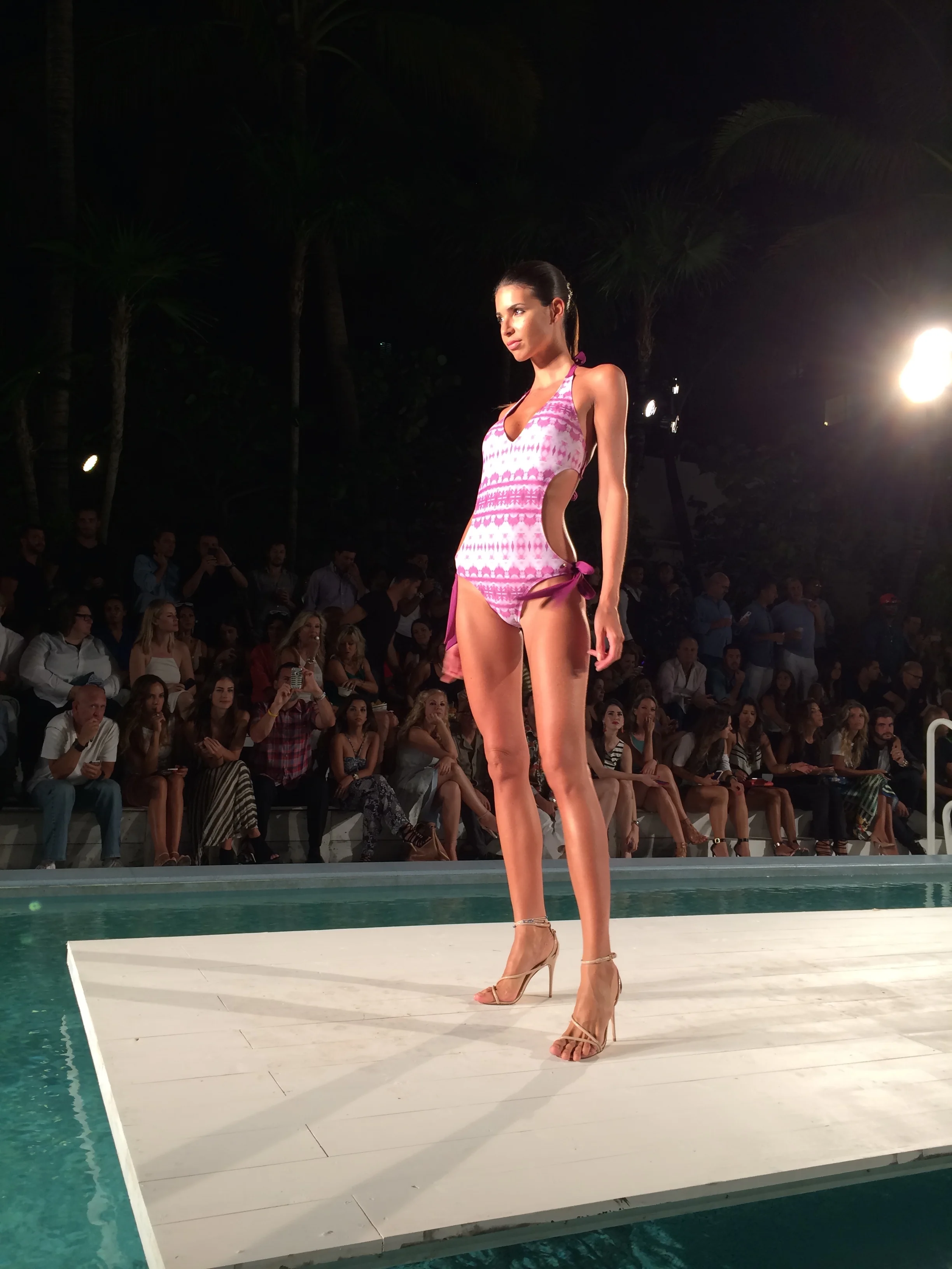 Alessandra Meskita's Fashion Designs using my artwork for MBFW 2014 in Miami. 
