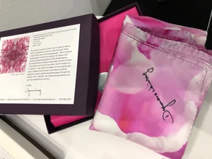 100% Silk Scarf: Peonies Composition No.494 — DAGMARA WEINBERG