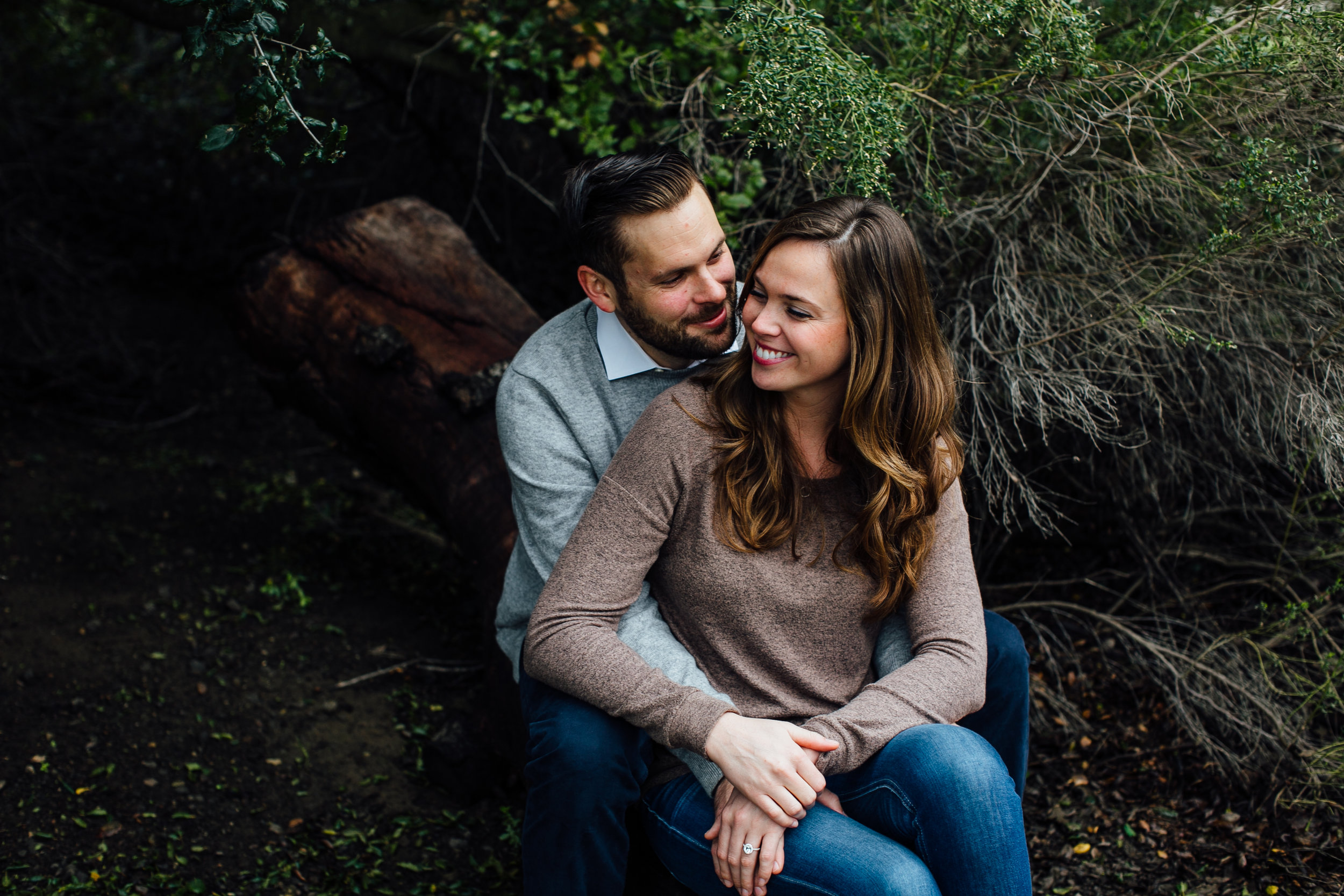 w&j-malibu-canyon-engagement-session-seated-log
