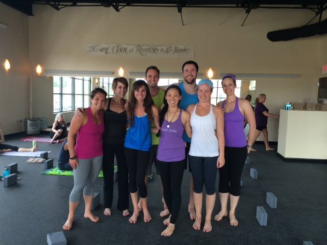 This is a picture of me and my friends from Lululemon Athletica at the Hot Asana Studio! Note: this was BEFORE class. You don't want to see how we looked after ;)