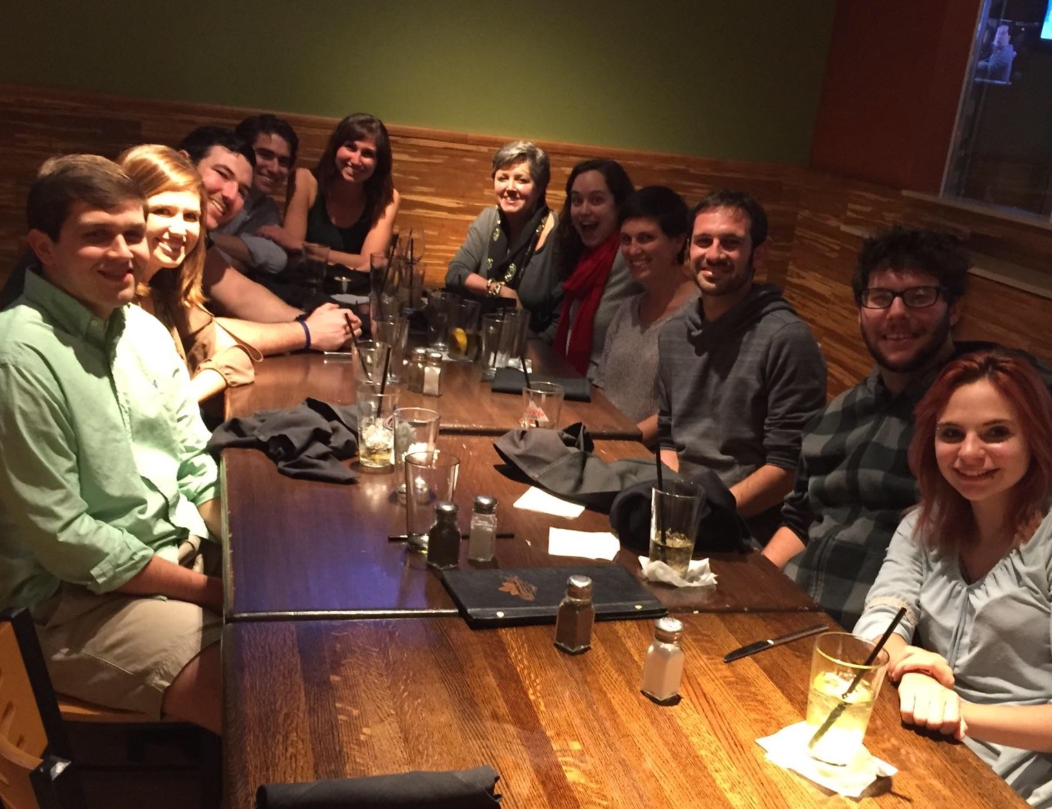Left to right: Spencer (Maggie's boyfriend), Maggie, Aaron (cousin), Alex (duh), Me (again duh), my mom, Annie (cousin), Suzanne (cousin), Ben (cousin), Harrison (cousin) and Morgan (Harrison's girlfriend) <3