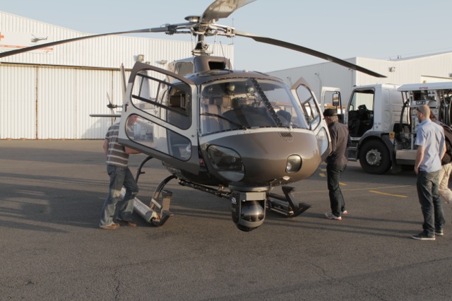   Chopper rigged with Cineflex camera, Bordeaux  