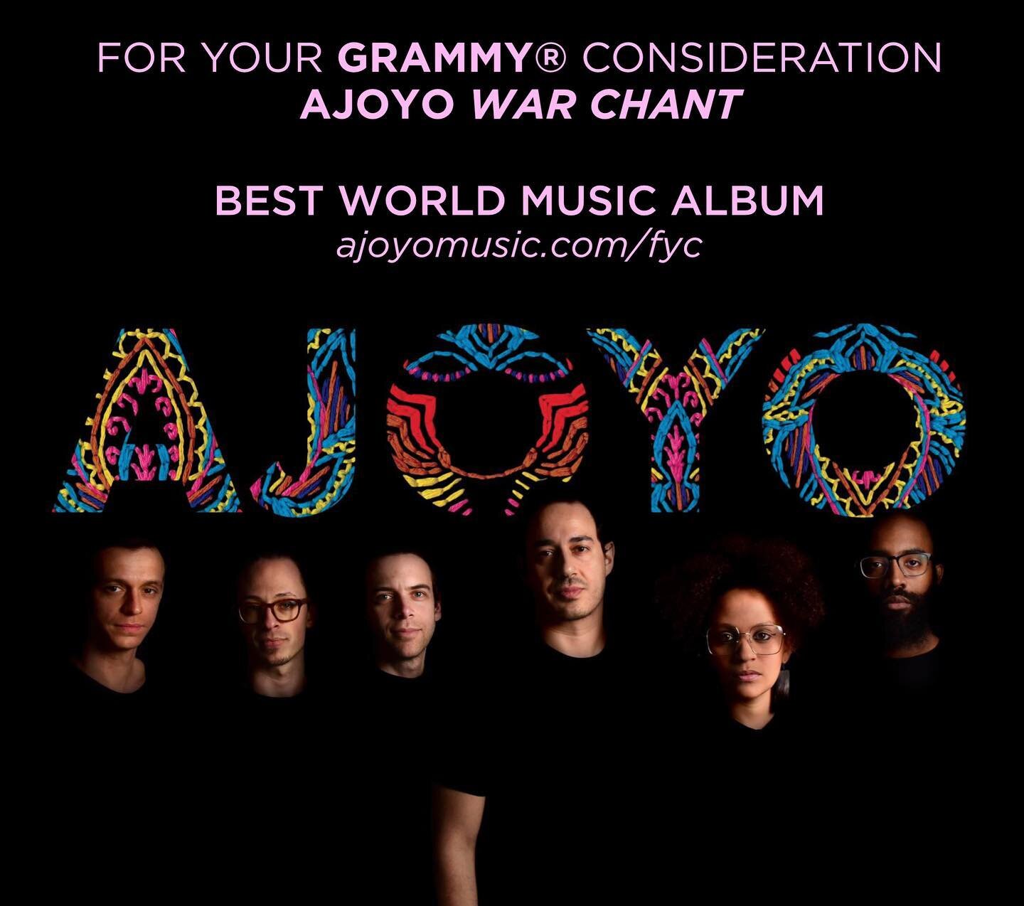 War Chant is on the ballot for Best World Music Album at the 63rd Annual GRAMMY&reg; awards!

Recording Academy friends - thanks for your consideration! Please send yours our way, we'll be listening!
 _______________________________

&quot;the whole 