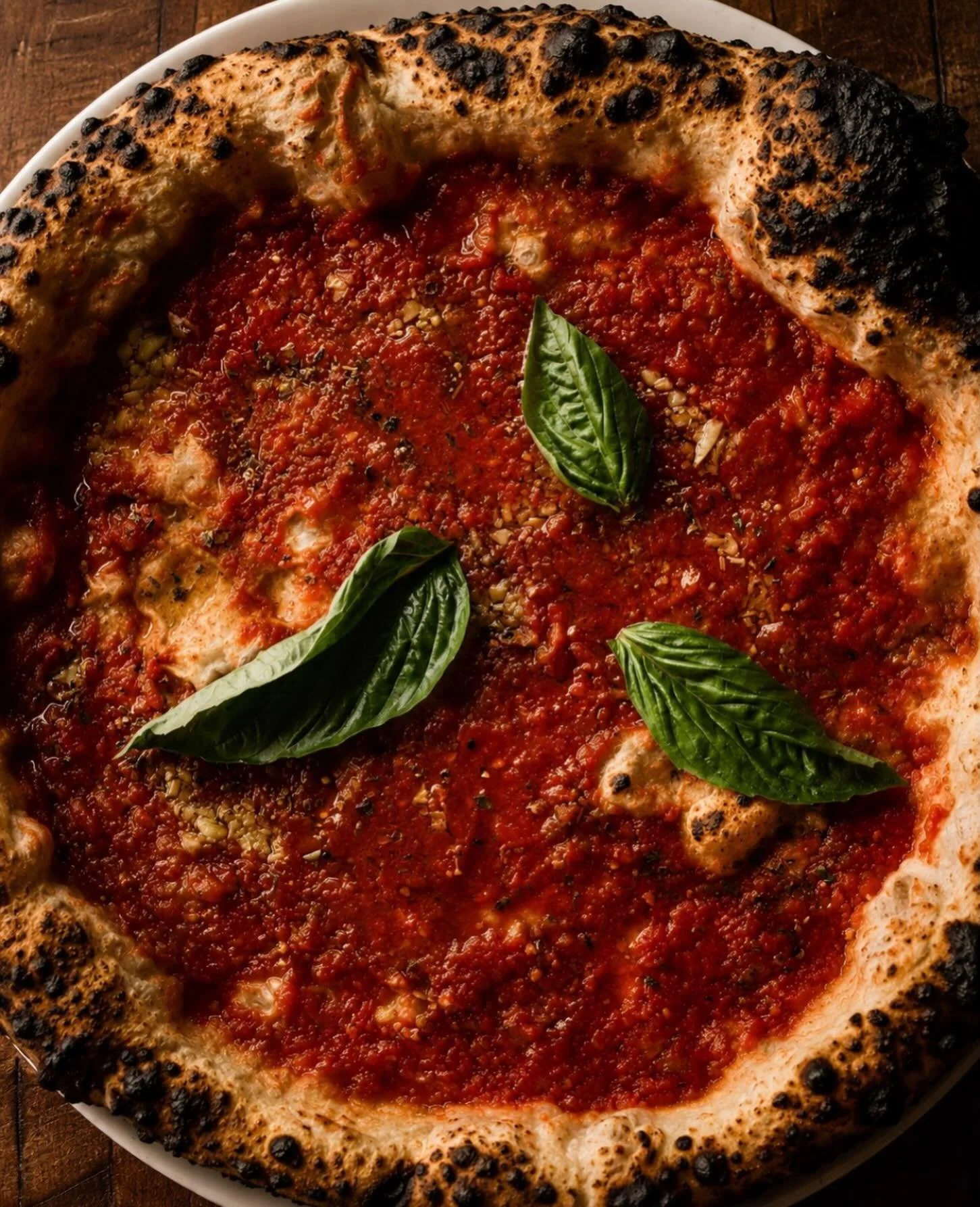 The simplest pies are the hardest to fake.

Dough
Sauce
Basil

S. Egidio
New Jersey
