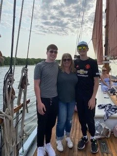 Jimi’s “covid delayed” 50th Birthday Celebration with Sail Door County, in Sister Bay, Wisconsin, on the 65 foot schooner, The Edith M. Becker.