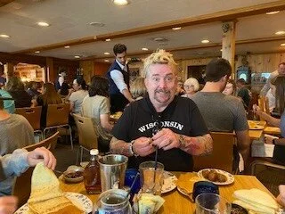 Lunch at Al Johnson’s in Sister Bay, Wisconsin. Seriously the BEST SWEDISH PANCAKES EVER!