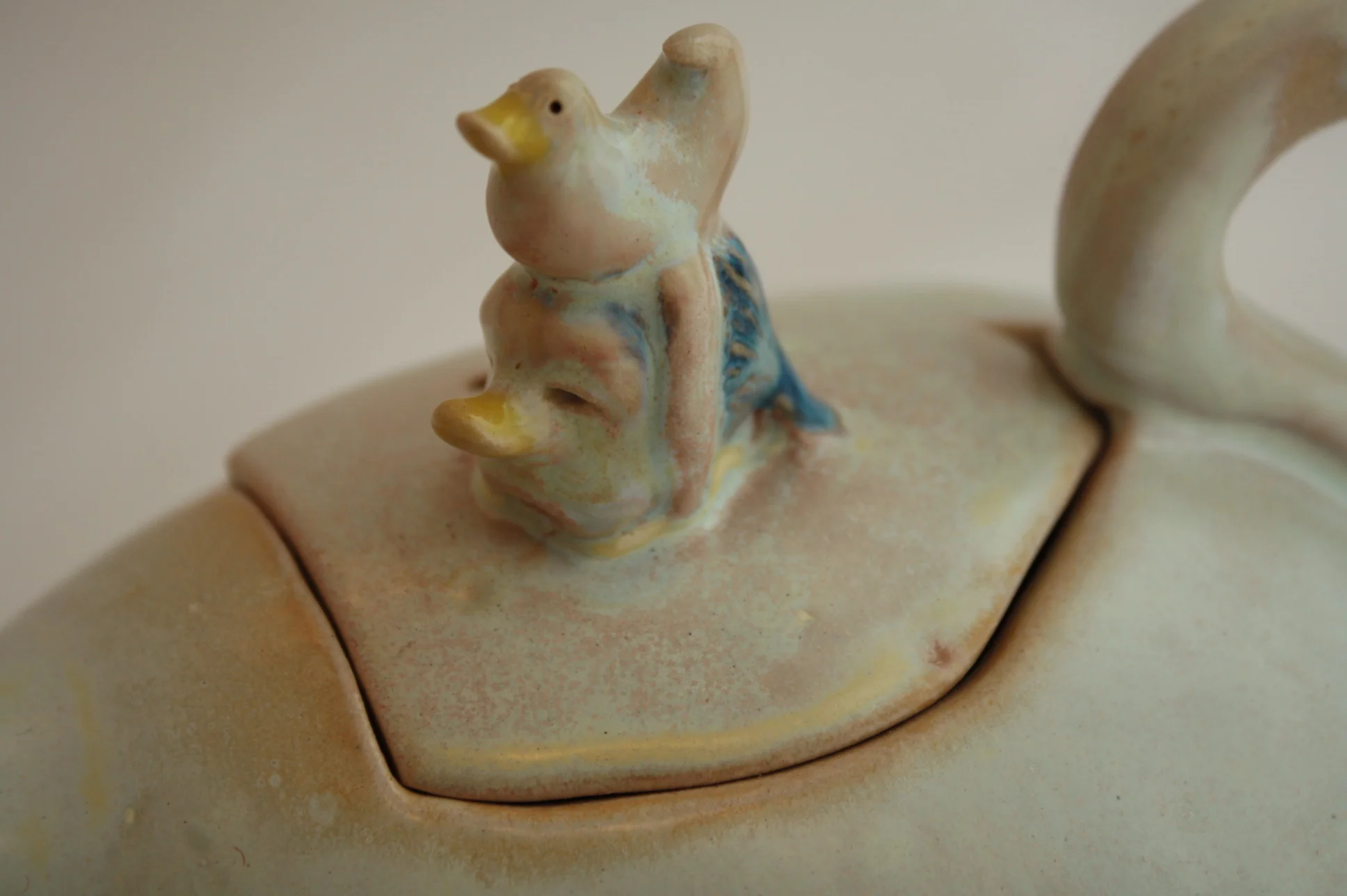 The lady in the duck hat teapot 2013 (detail)