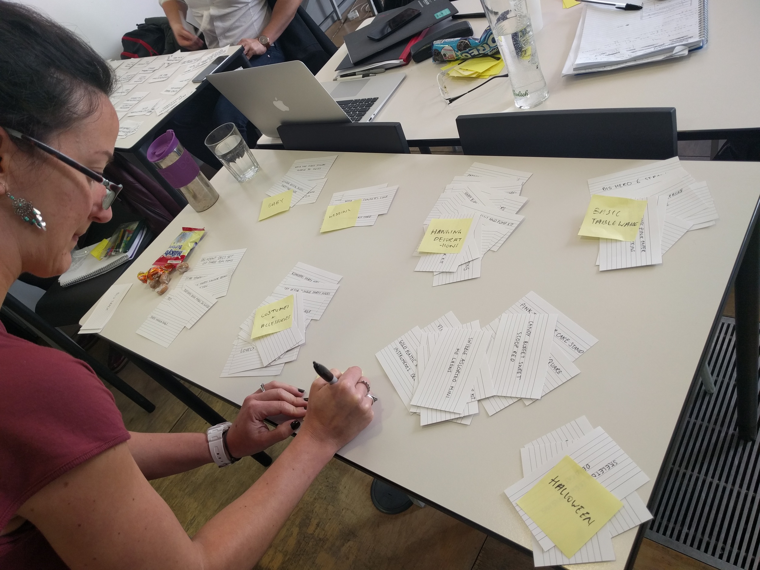 Card sorting exercises