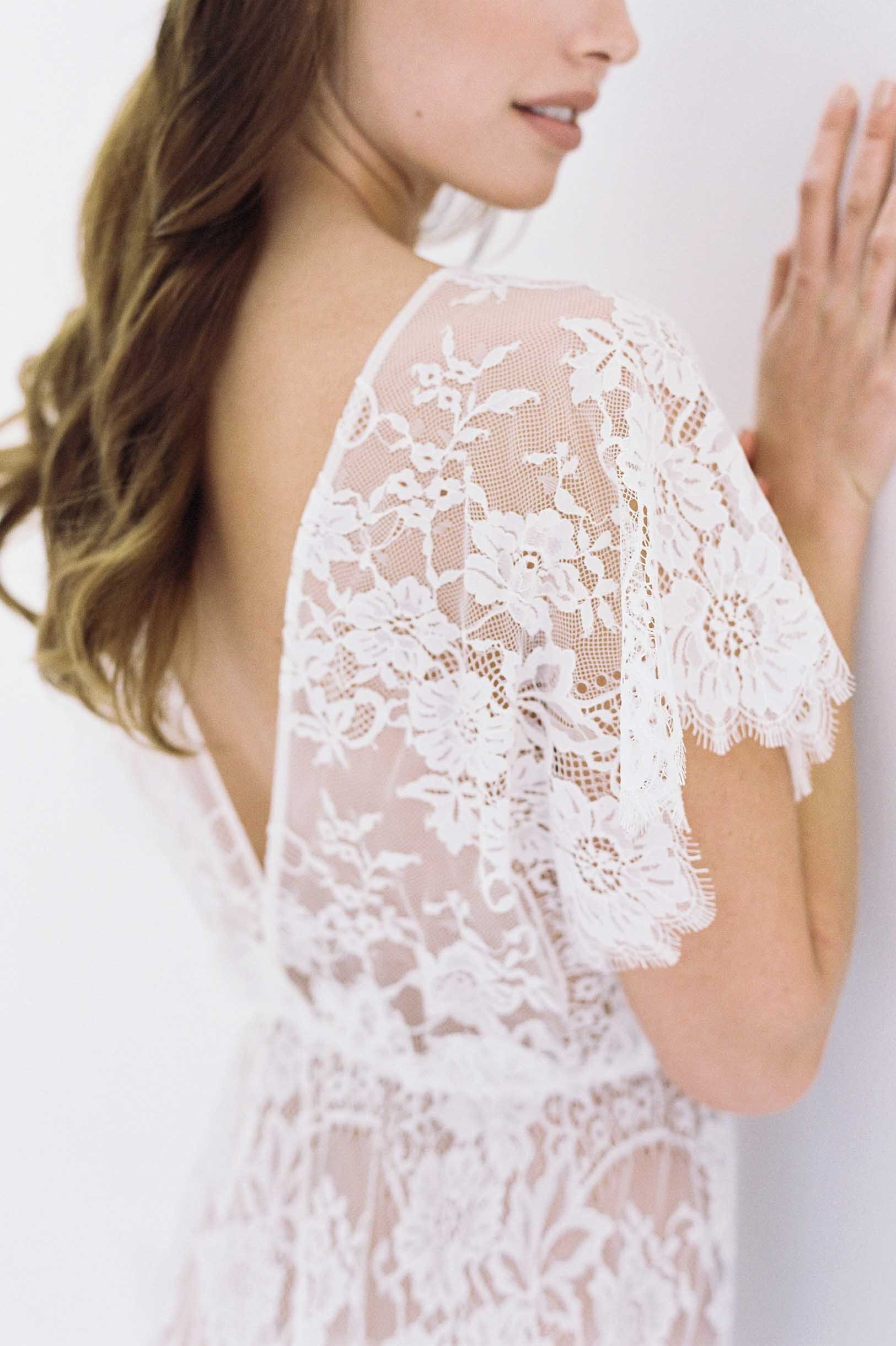 lace bridal kimono