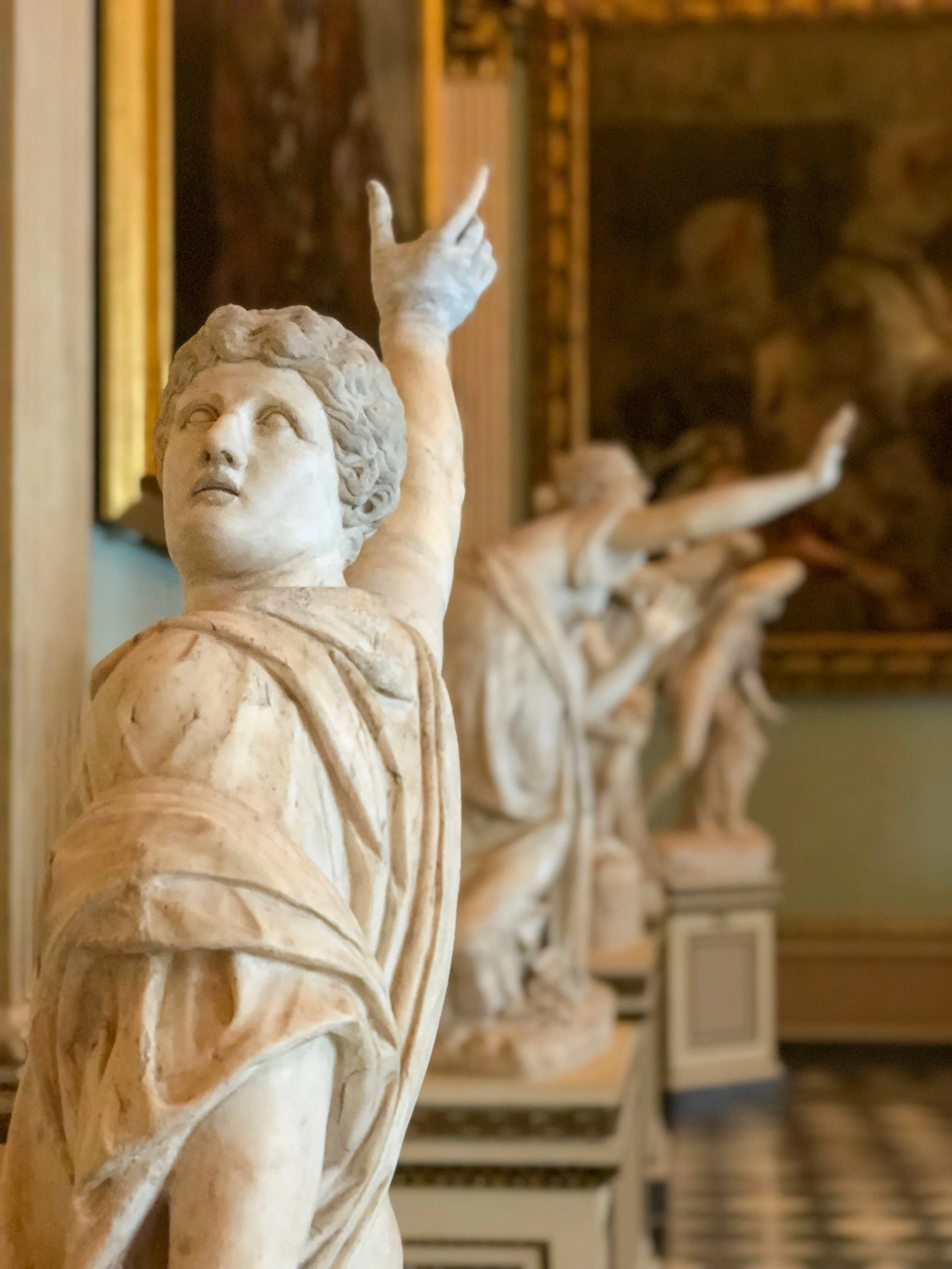 Niobe Room statues at Uffizi Gallery 