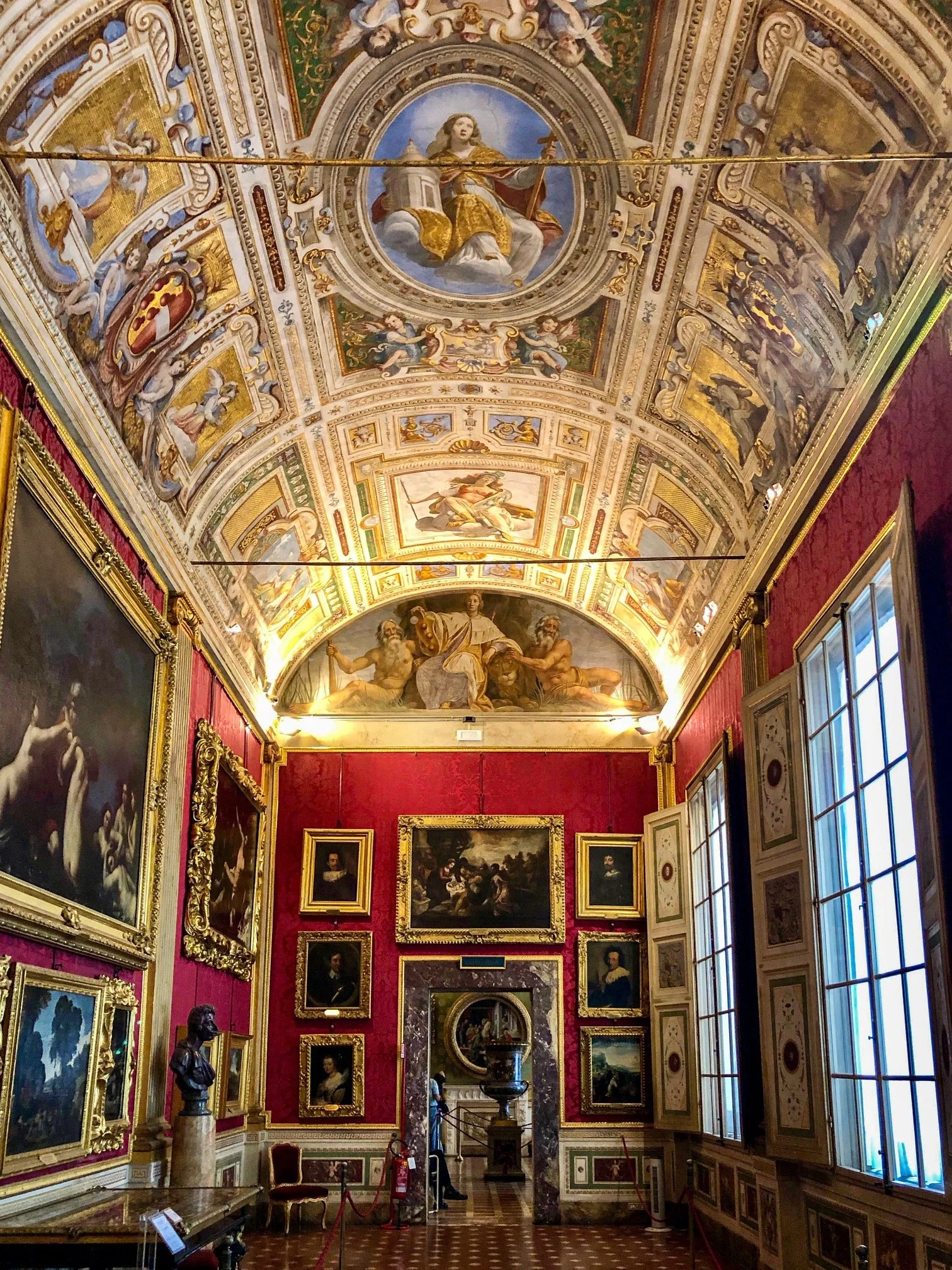 Red room at Pitti Palace in Florence