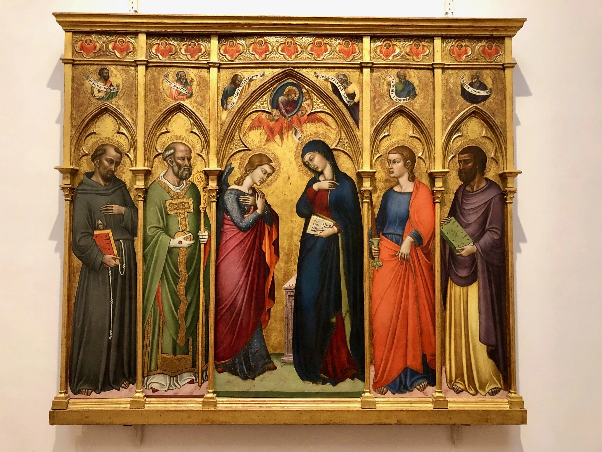 Annunciation with Saints by Luca di Tommè