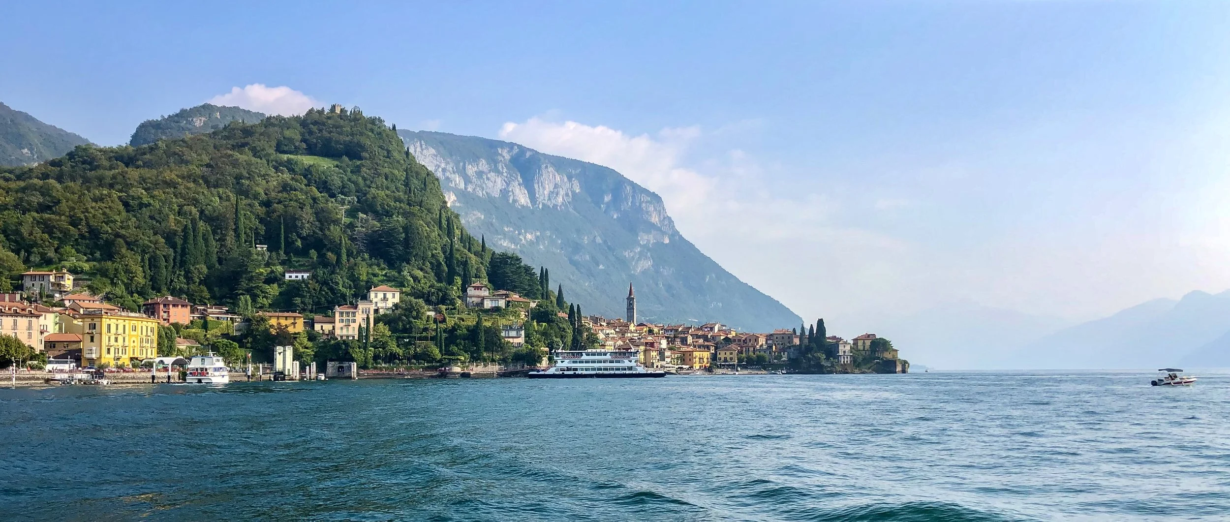  A panoramic view of Varenna from Lake Como in northern Italy near the Swiss border. I was on a ferry enroute to nearby Bellagio when I snapped this shot.    ************************************  (Photo: © Joseph Kellard/kellardmedia.com) 