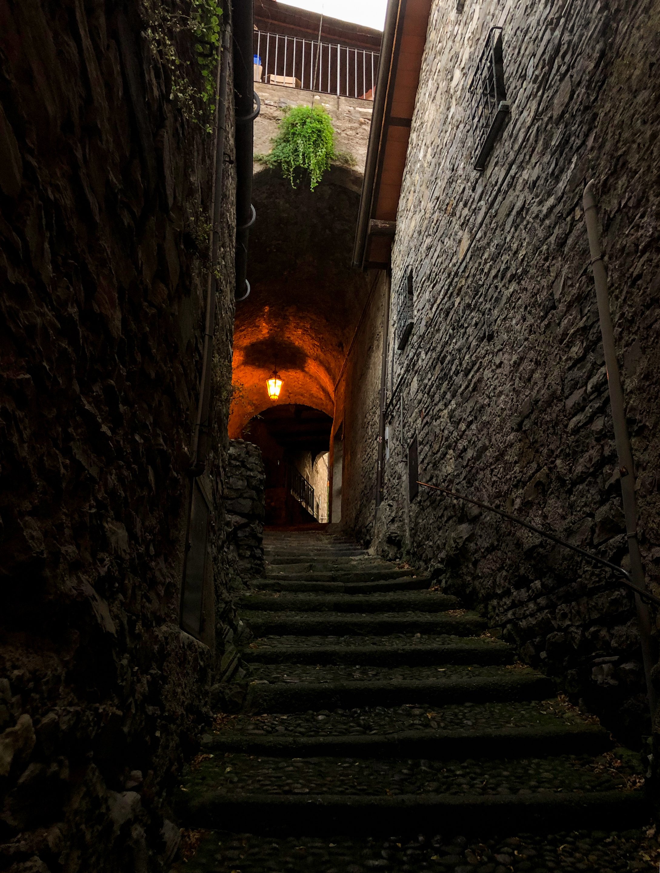  Alley and stairs in Varenna, Italy.  