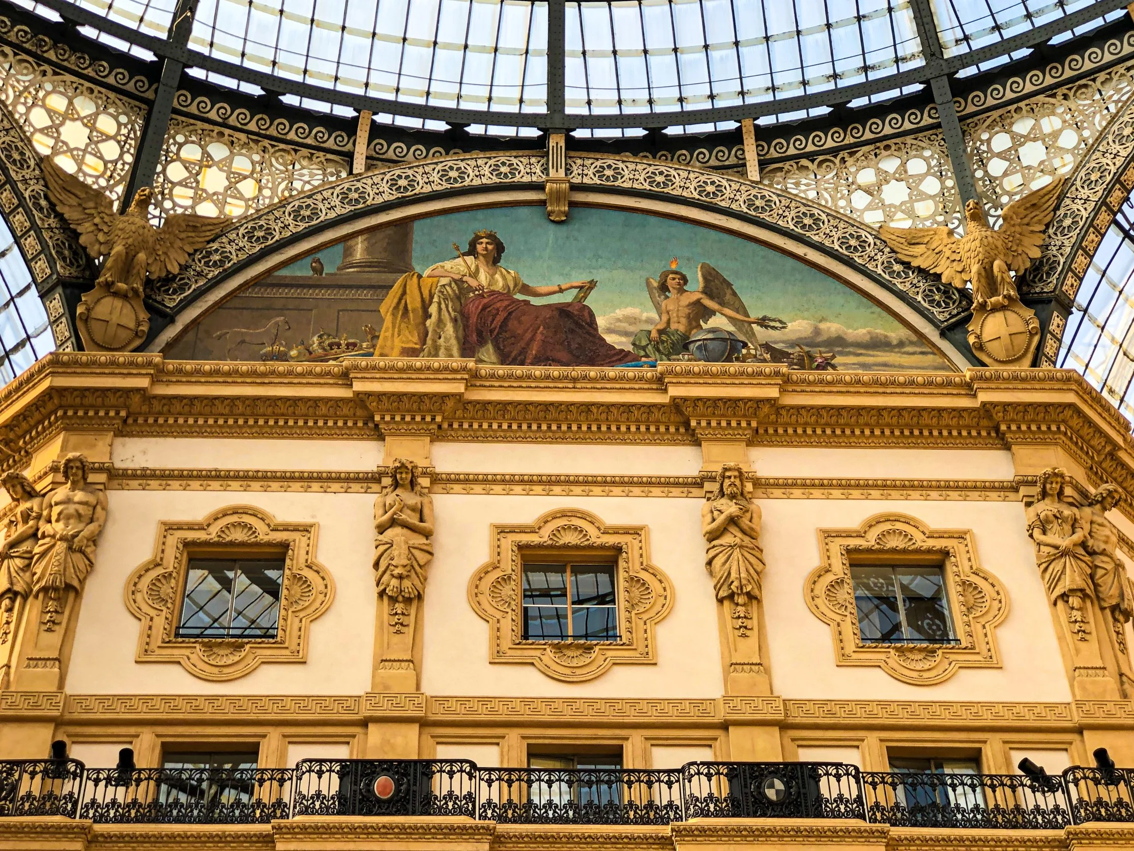 Mural at the Galleria Vittorio Emanuele II in Milan