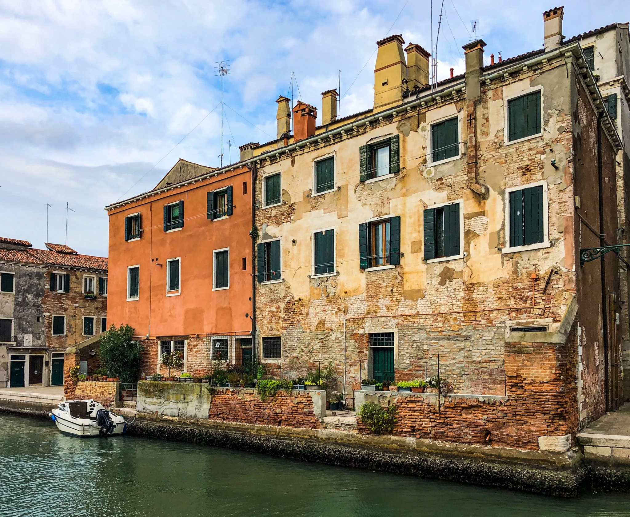  Buildings on the Rio dell'Arsenale canal in Venice.  