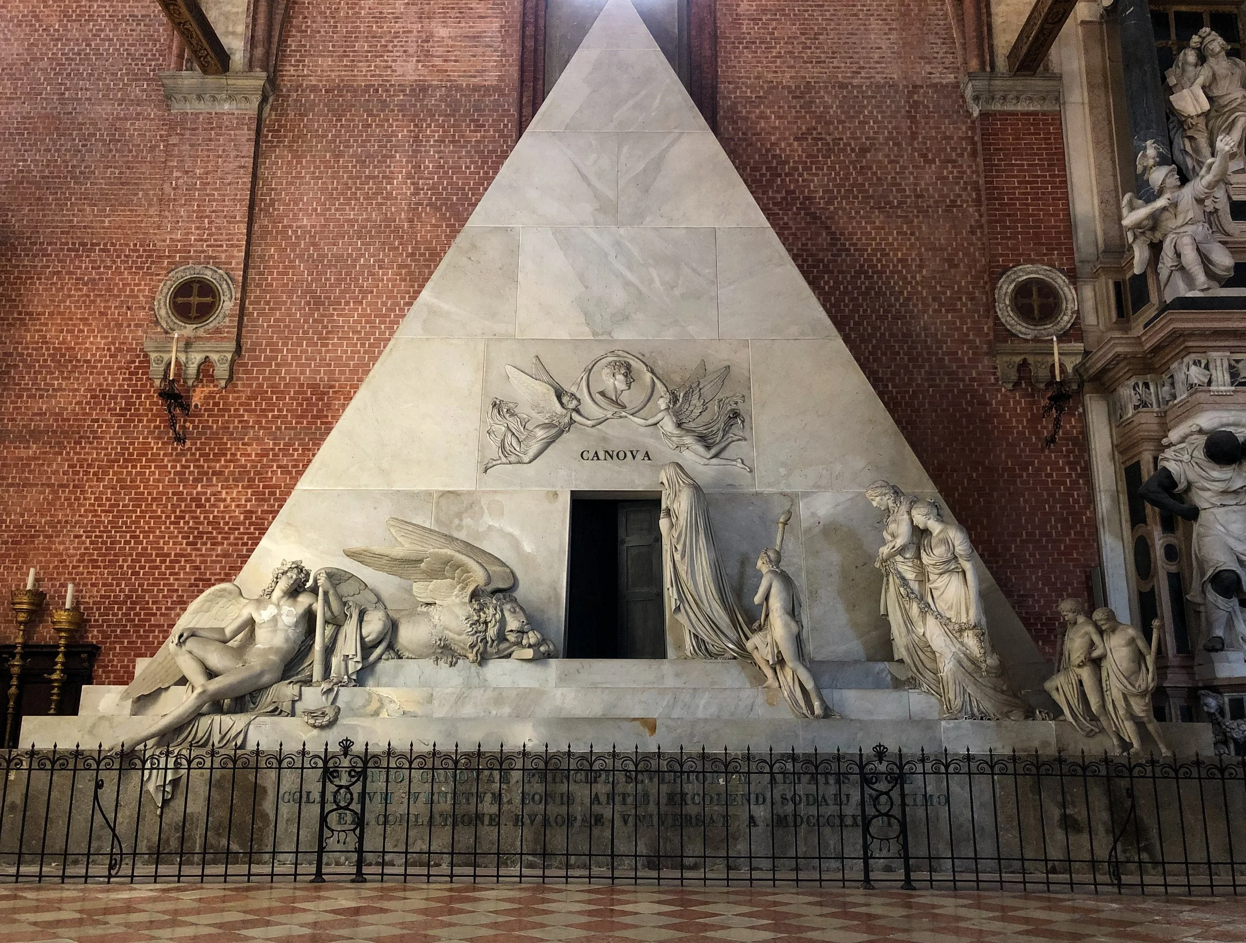 Canova Mausoleum at the Basilica dei Frari in Venice.