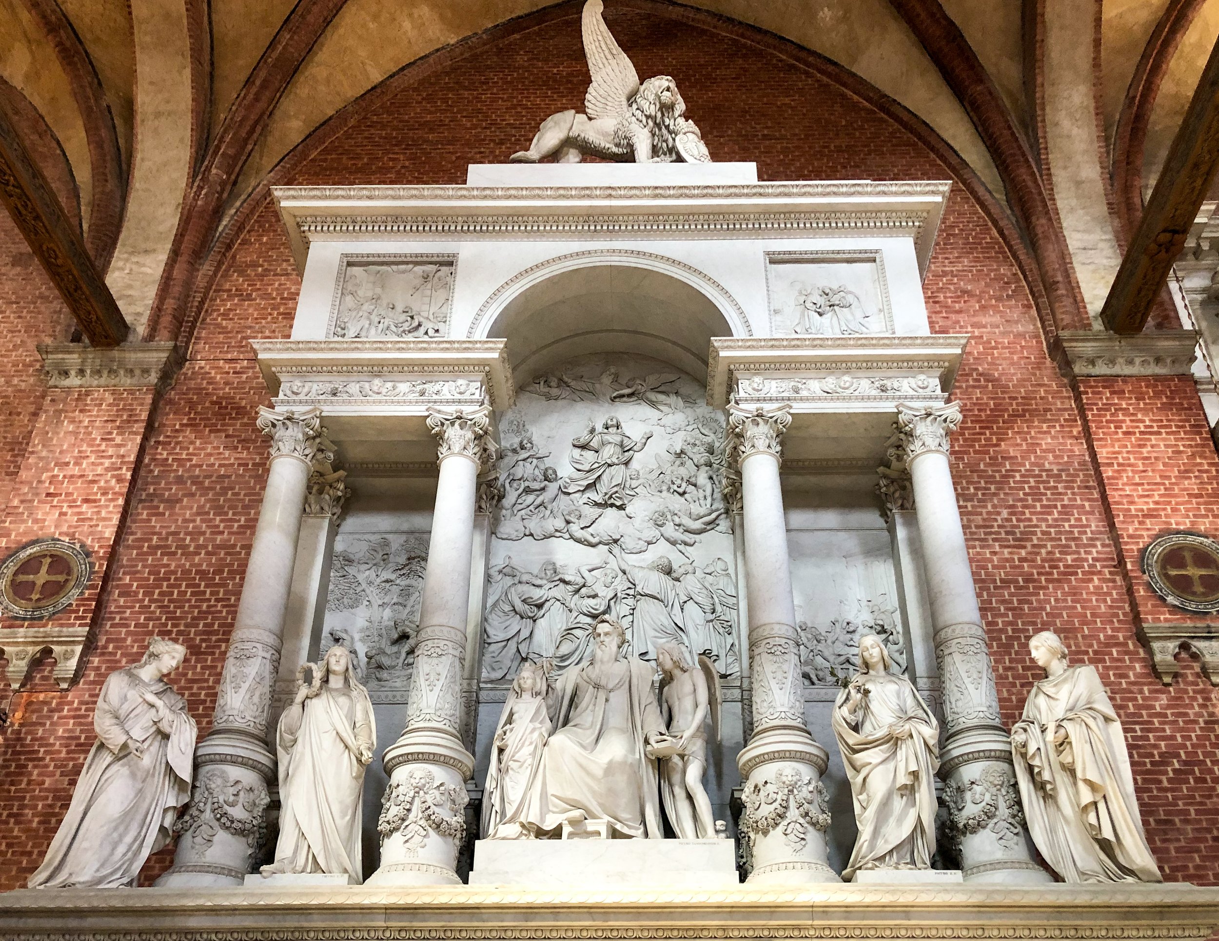 Titian Mausoleum in Basilica dei Frari in Venice.