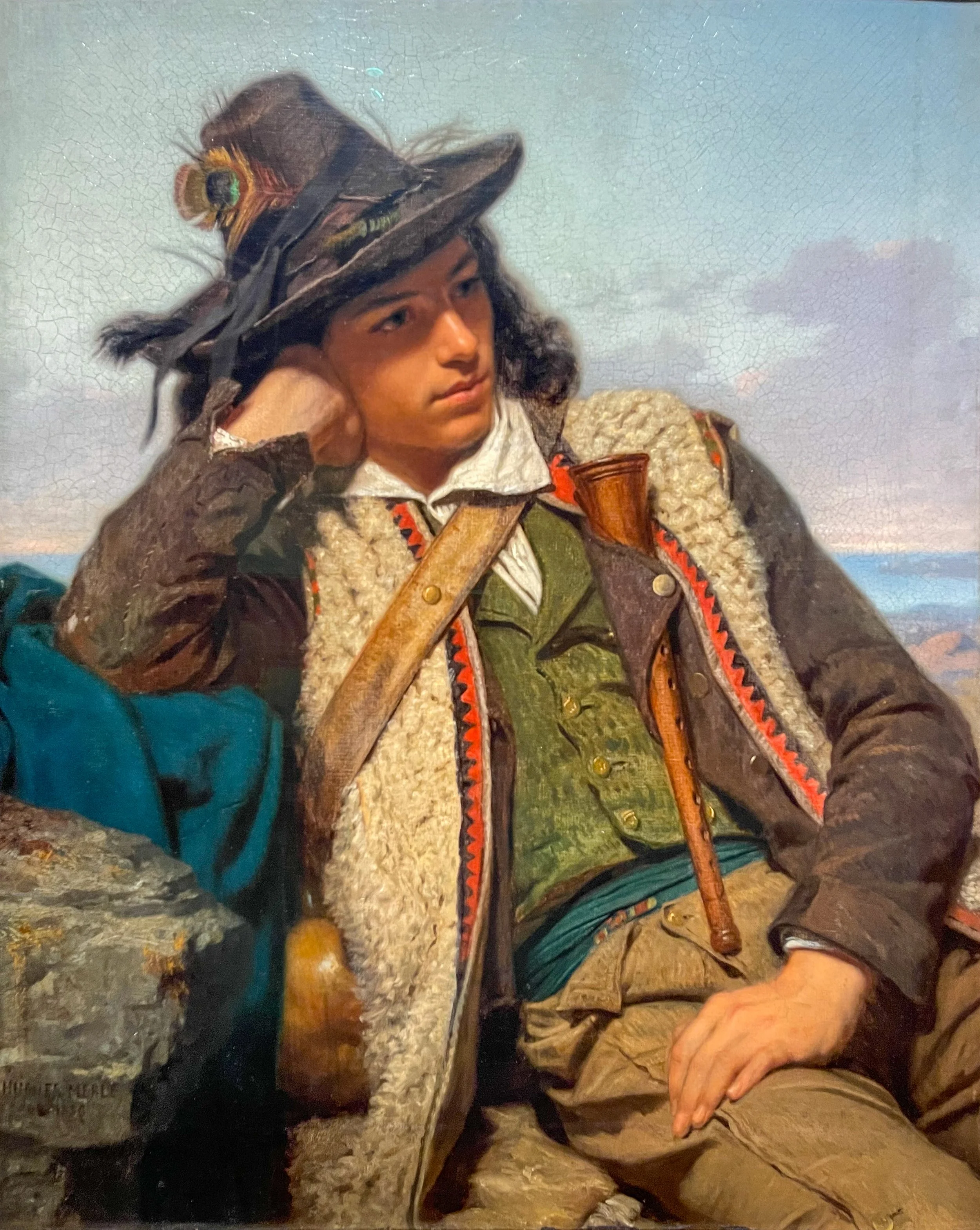  Pifferaro (Traveling Musician) by Hugues Merle (1823-1881) at the Philadelphia Museum of Art.    Photo:   kellardmedia.com     