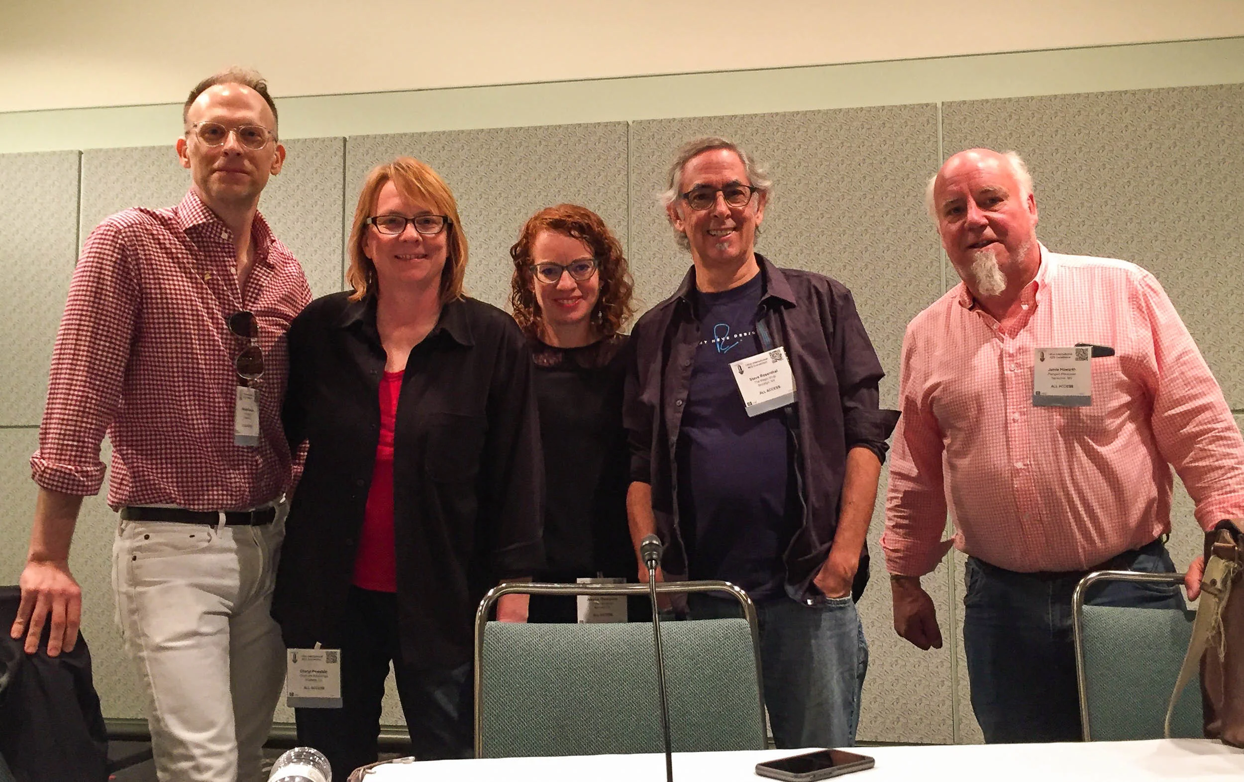 (L-R: Michael Graves, Cheryl Pawelski, Jessica Thompson, Steve Rosenthal, Jamie Howarth)