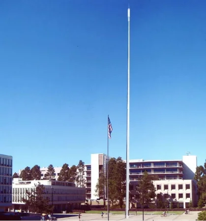 Original concept of What hath God wrought installed at Revelle Plaza @ UCSD.