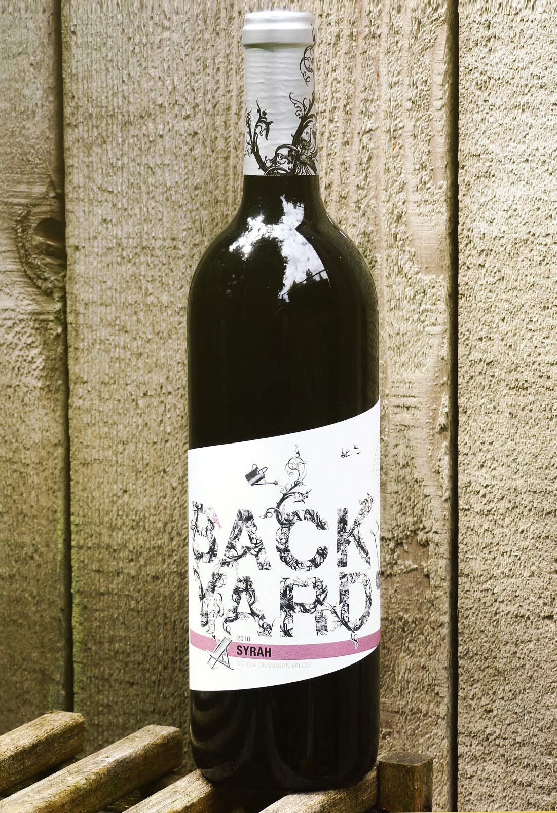 Backyard Syrah on a summer deck