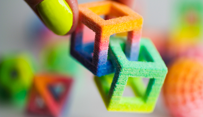 3D Systems’ 3D printers can create custom designs in flavoured, coloured sugar and chocolate.