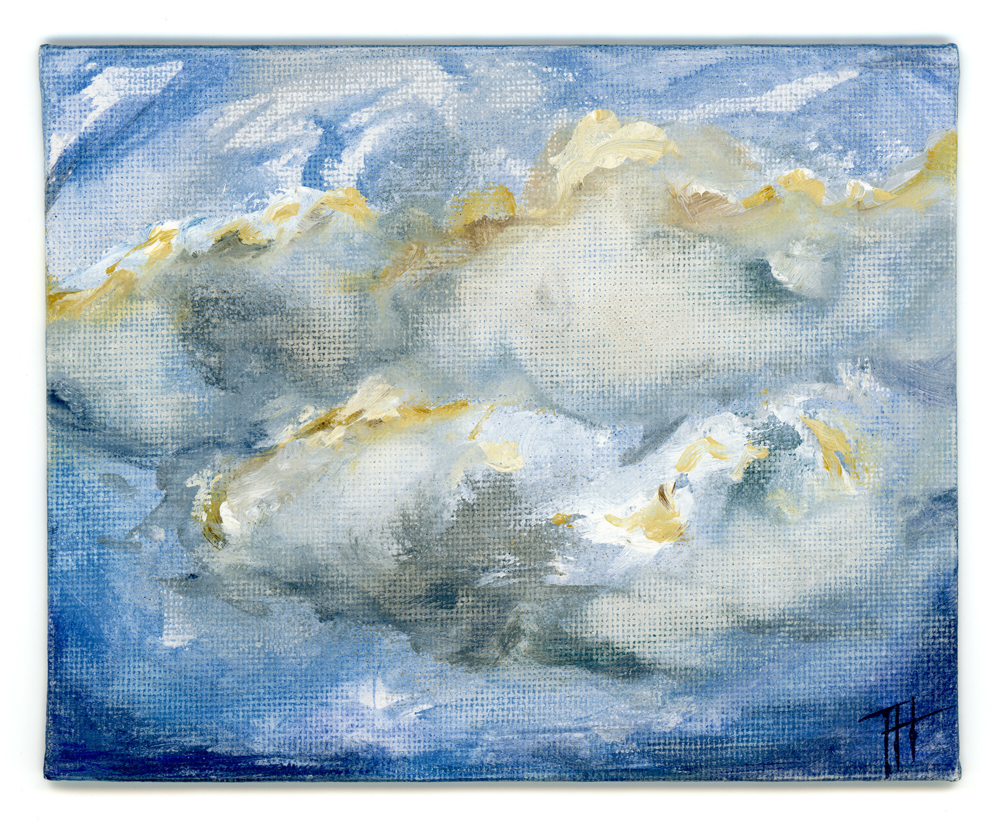  Plein Air Cloud, 2020. 4.75 x 5.9 in. Oil on canvas board. 
