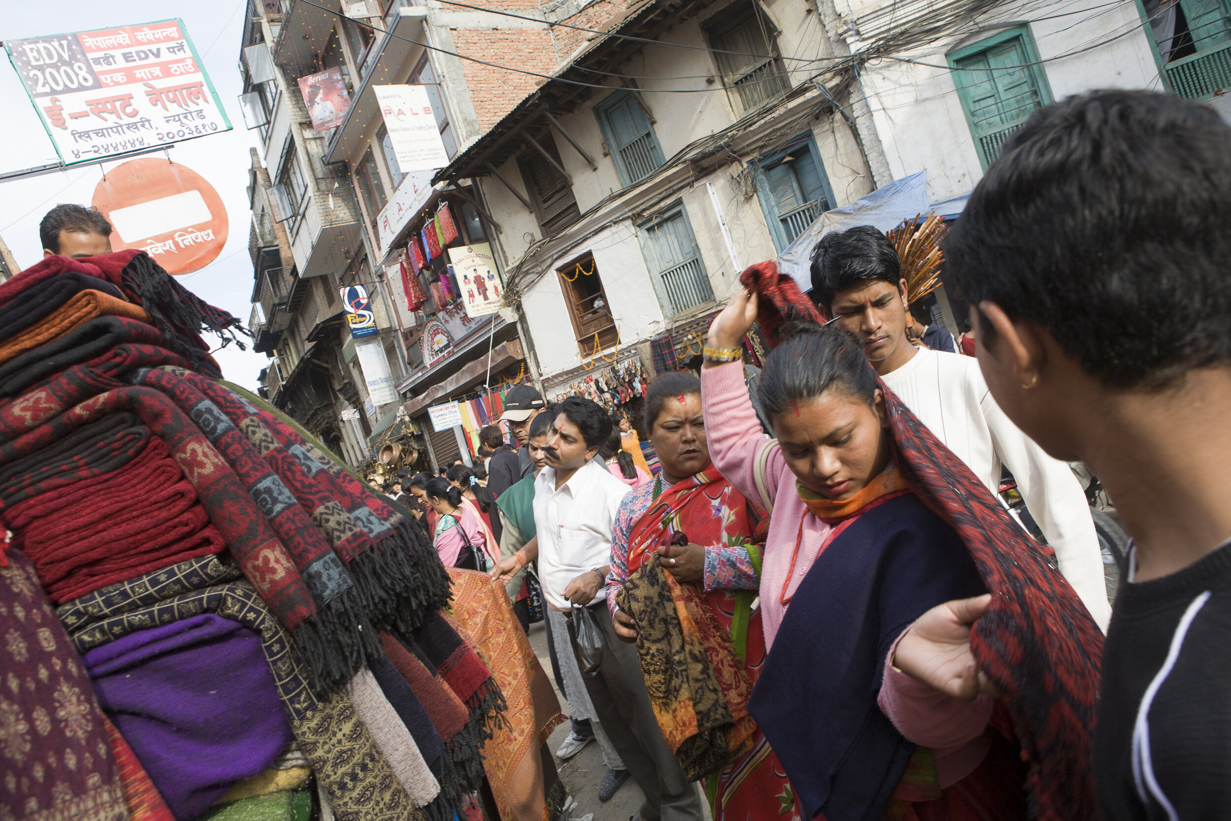  Shawls for sale in Kathmandu.  