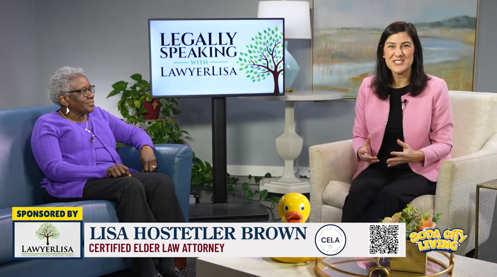 Lisa Hostetler Brown, host of Legally Speaking with LawyerLisa with guest