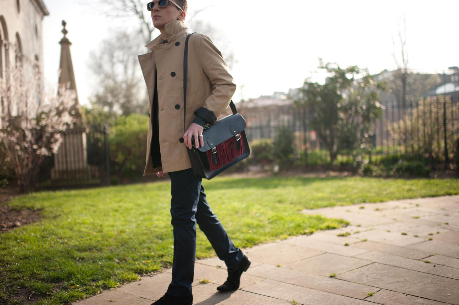   The Satchel with Suede  