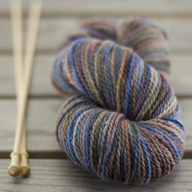 this colorway of the same yarn, "Standing in the Shadows of Love." This yarn may still pool or flash, but because the colors are more similar to each other it won't be as obvious.