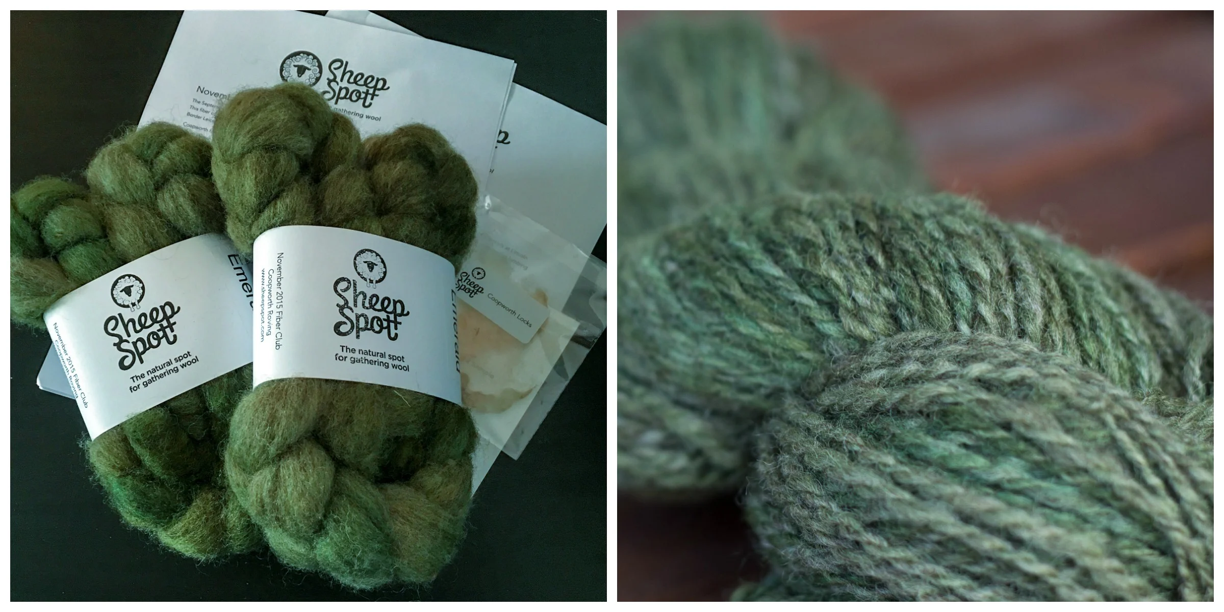 Third Installment: Coopworth Roving, woolen spun
