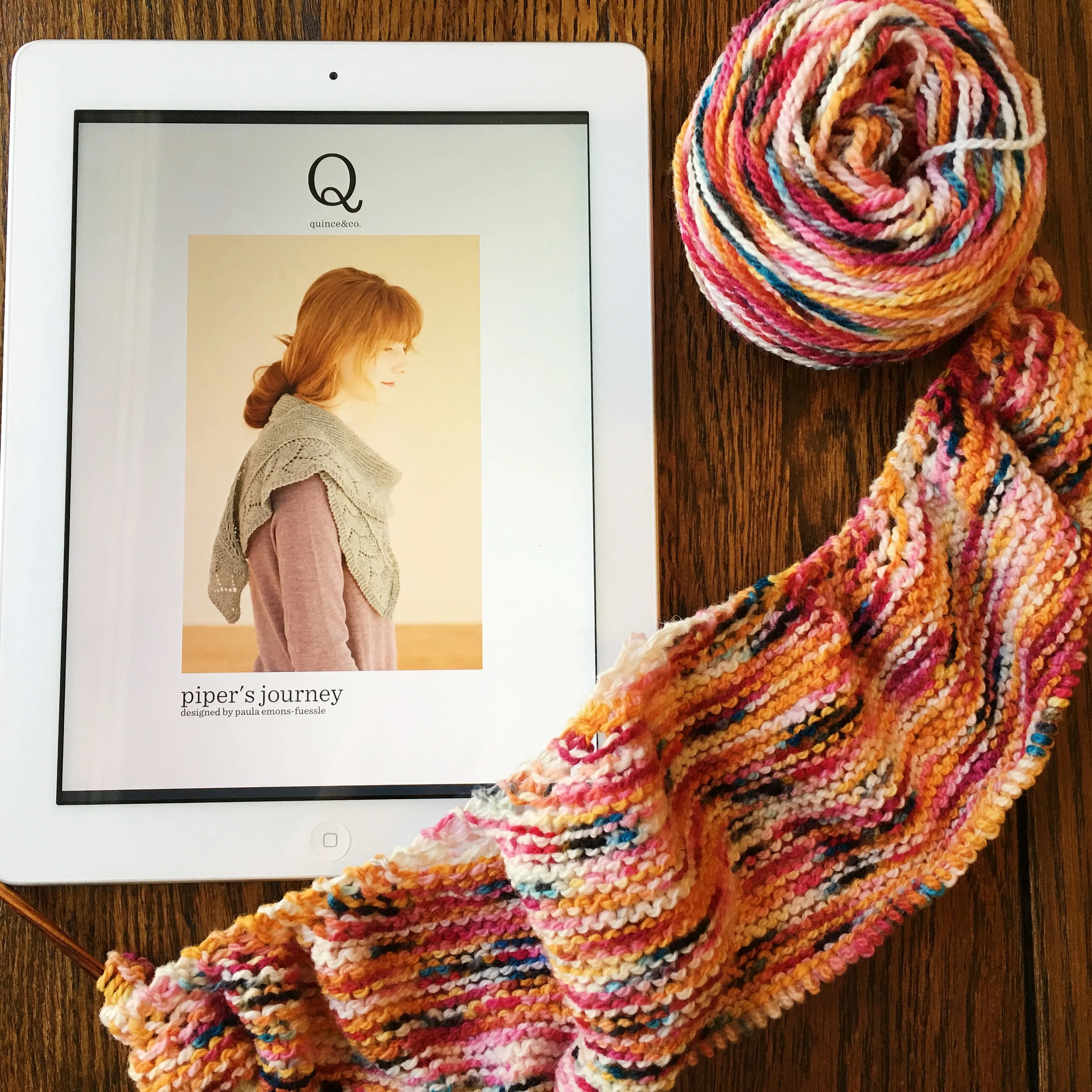 My iPad with a current WIP in Rambouillet Sport